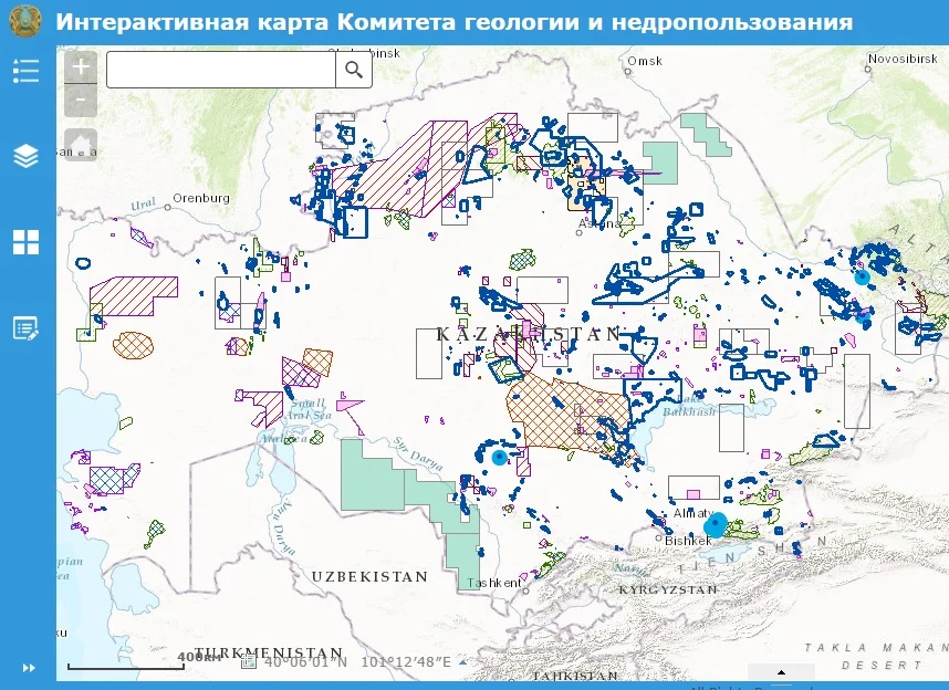 Как работает интерактивная карта недропользования в Казахстане